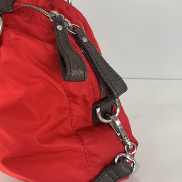 Liebeskind Berlin Red Nylon/ Leather Duffel Crossbody Bag - Picture 8 of 16